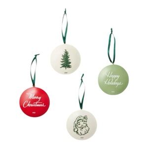Hearth & Hand 4 Pack Metal Christmas Ornament Set Dated 2023